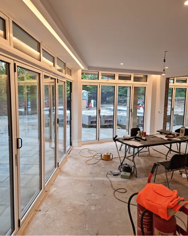 Plastered interior at Groby Road, Altrincham, by Arden Strata