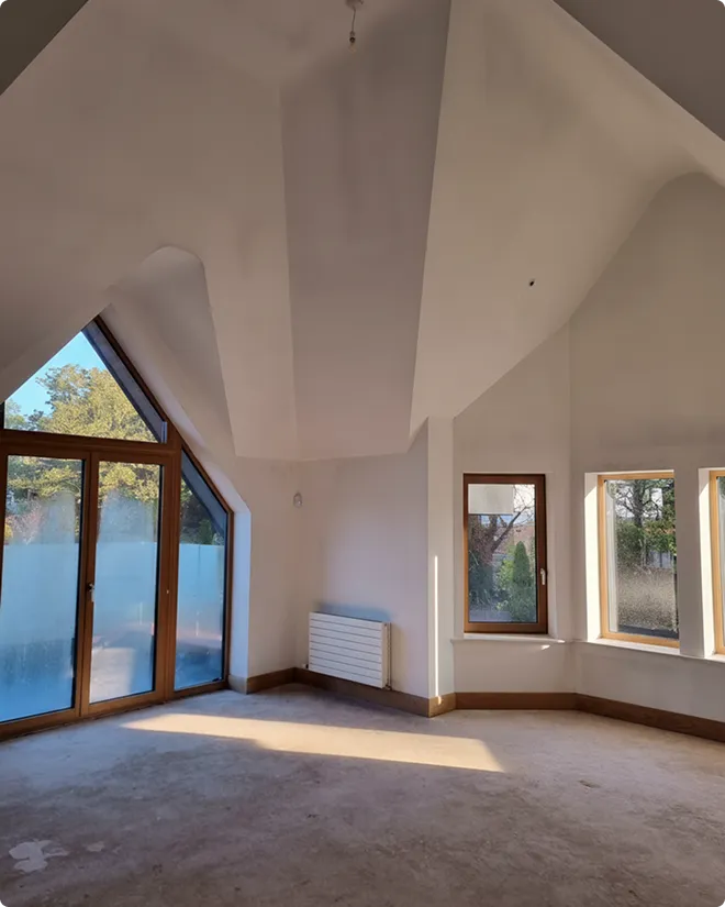 Finished interior at Caldy Baan, Wirral