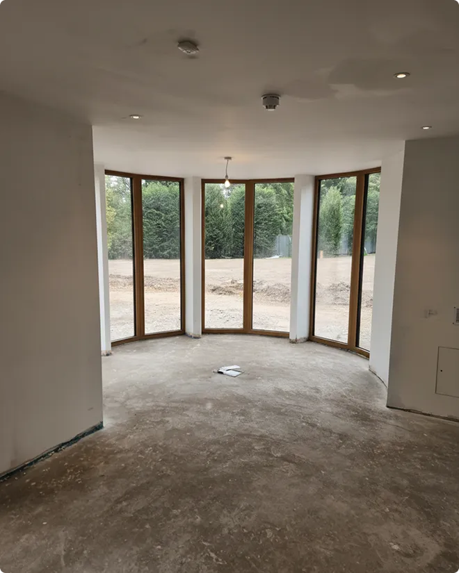 Interior finishing at Caldy Baan, Wirral