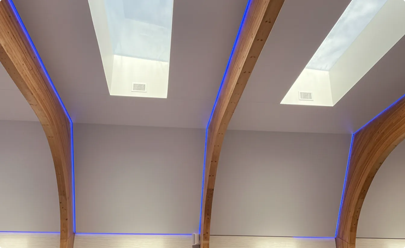 Completed plastering at Caldy Baan, Wirral