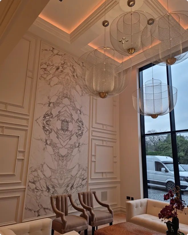 Interior finishing works at Hilltop, Hale Barns