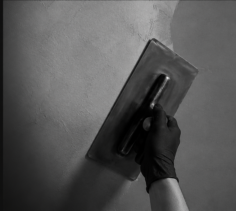 Close detail of Arden Strata plaster finish