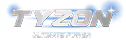 Logo for Tyzon Ultimate Power with stylized blue and white text and star effects.