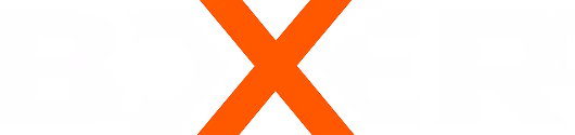 Boxer brand logo with white letters and an orange X in the center.