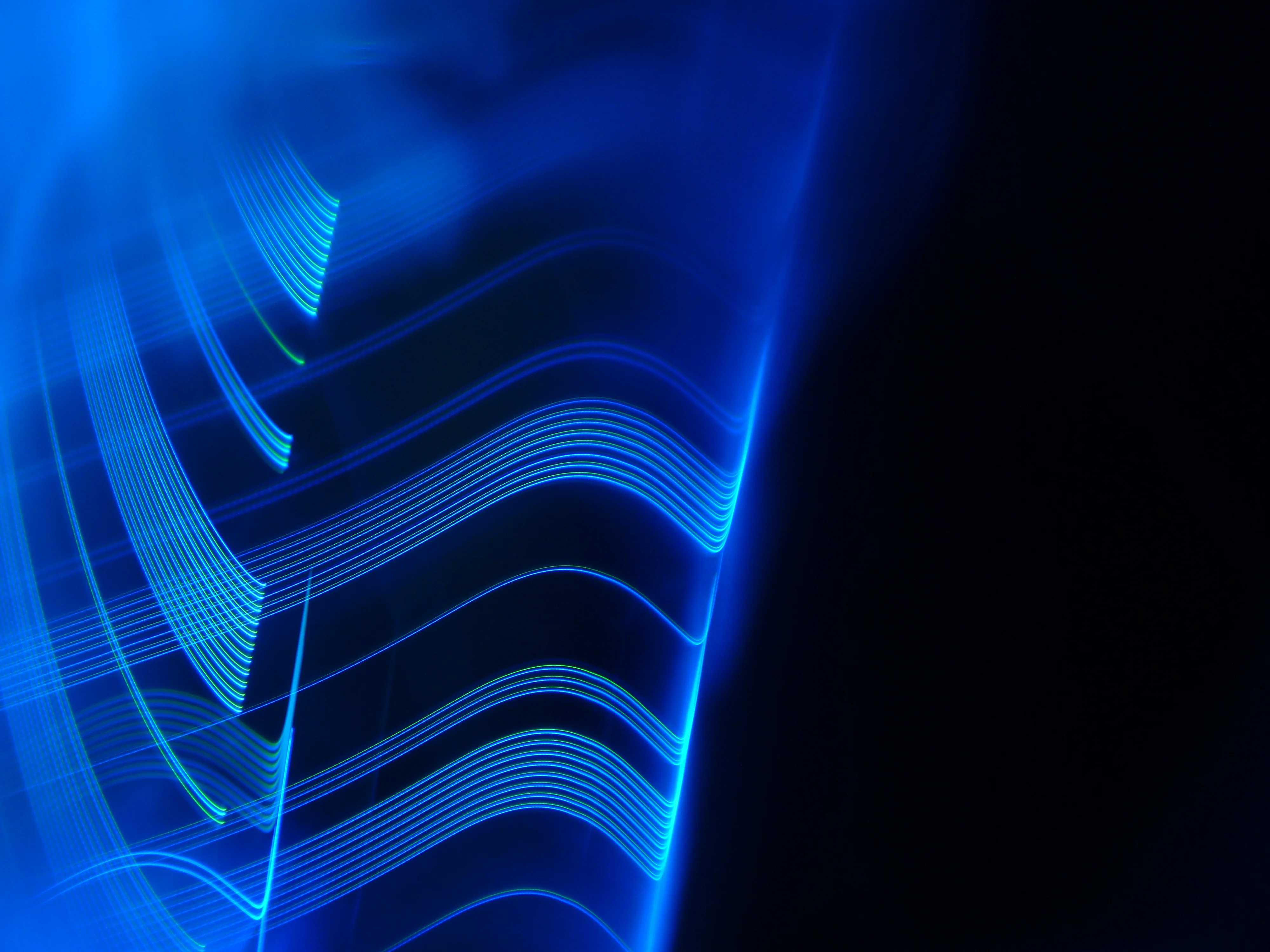 Abstract blue light trails representing network traffic