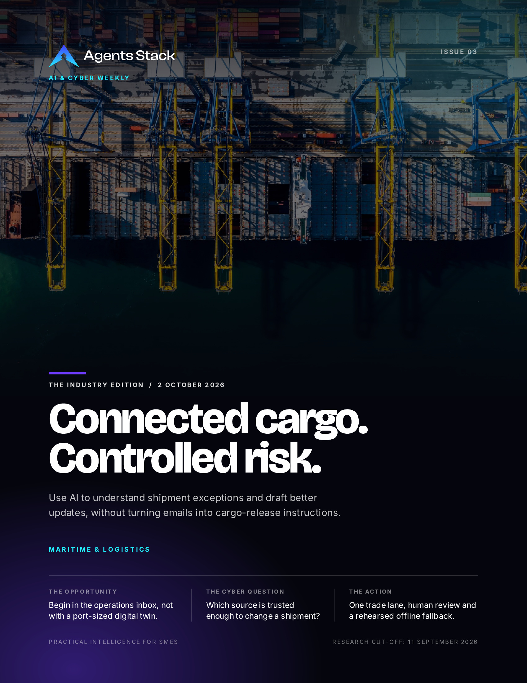 Connected cargo. Controlled risk.