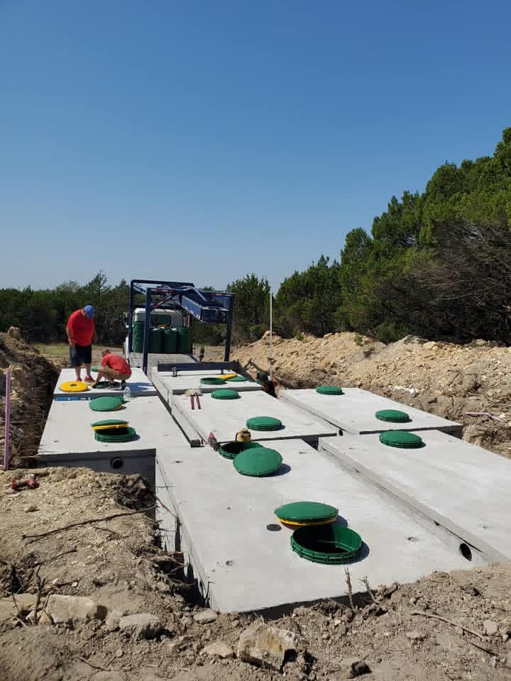 Full septic tank replacement across Central Texas when repairs are no longer worth the money, including removal, permits, and a correctly sized new tank.