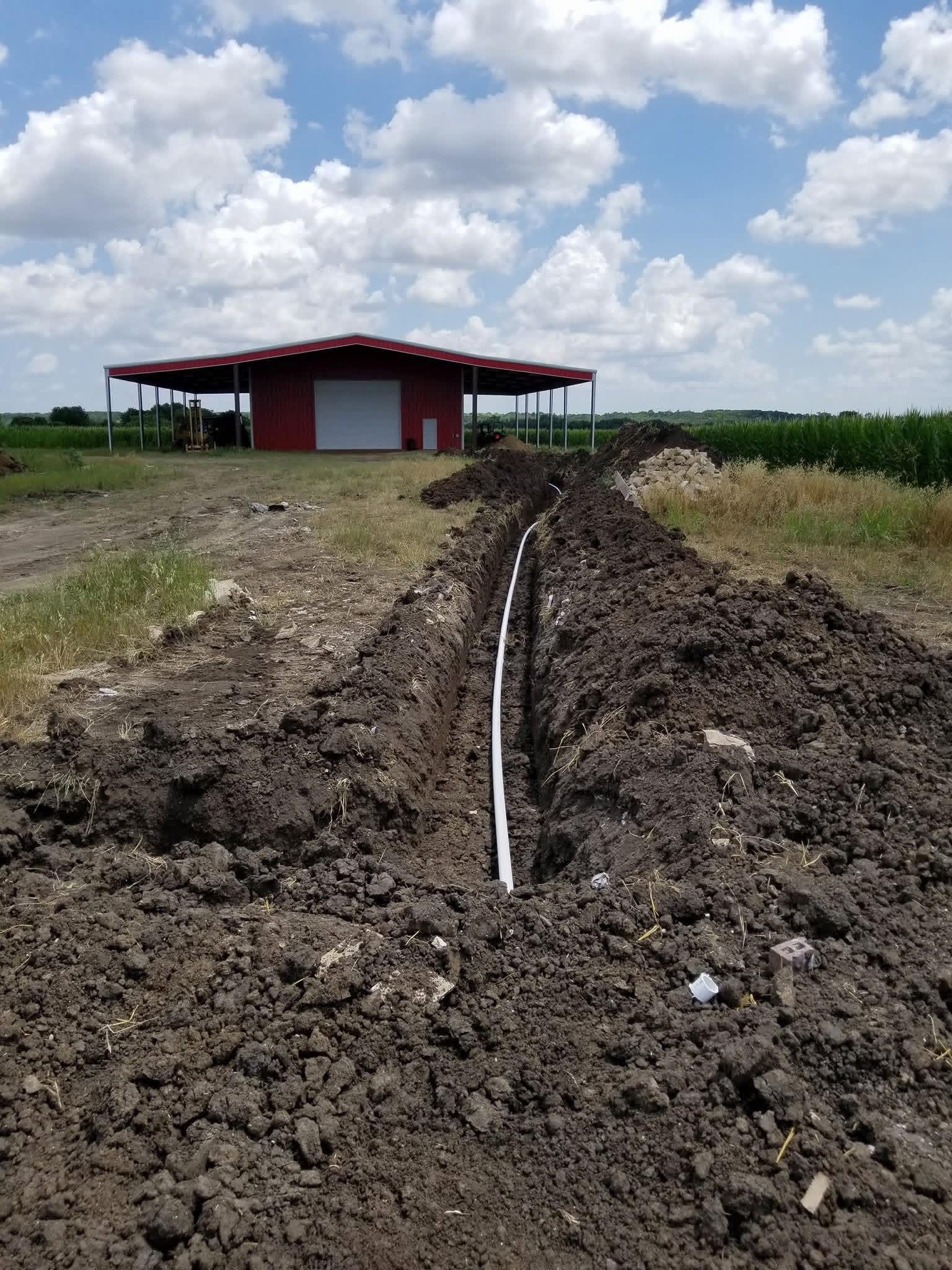 Tanks, drain gravel, pipes, and risers supplied and installed the right way.