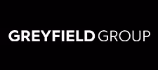 GREYFIELD GROUP logo white text on black background.