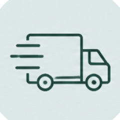 Delivery truck in motion