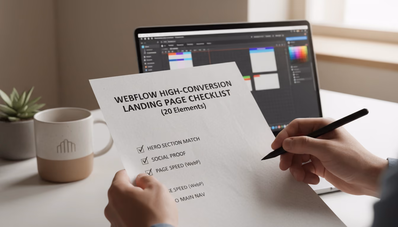How to Build a High-Converting Landing Page in Webflow (With a Free Checklist) 