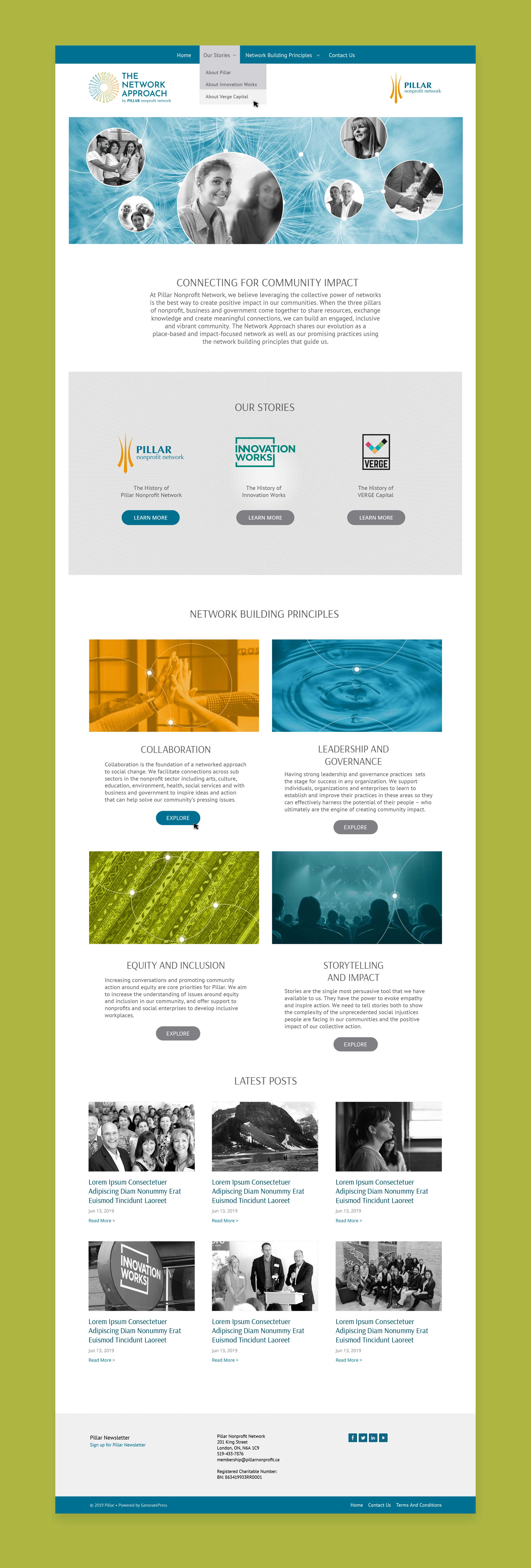 Pillar Network Approach website