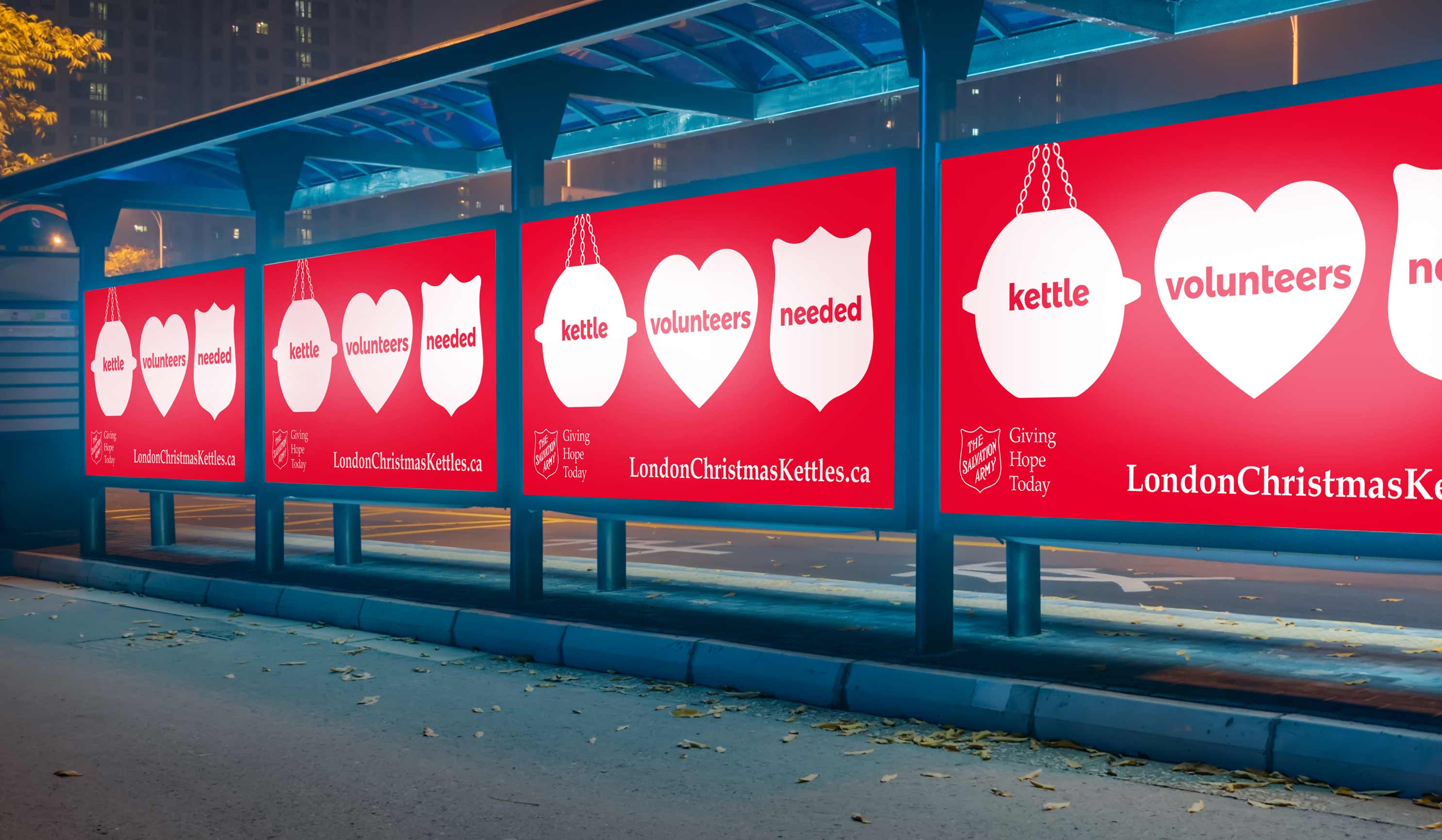 Salvation Army Kettle Campaign — volunteer recruitment and awareness advertising design