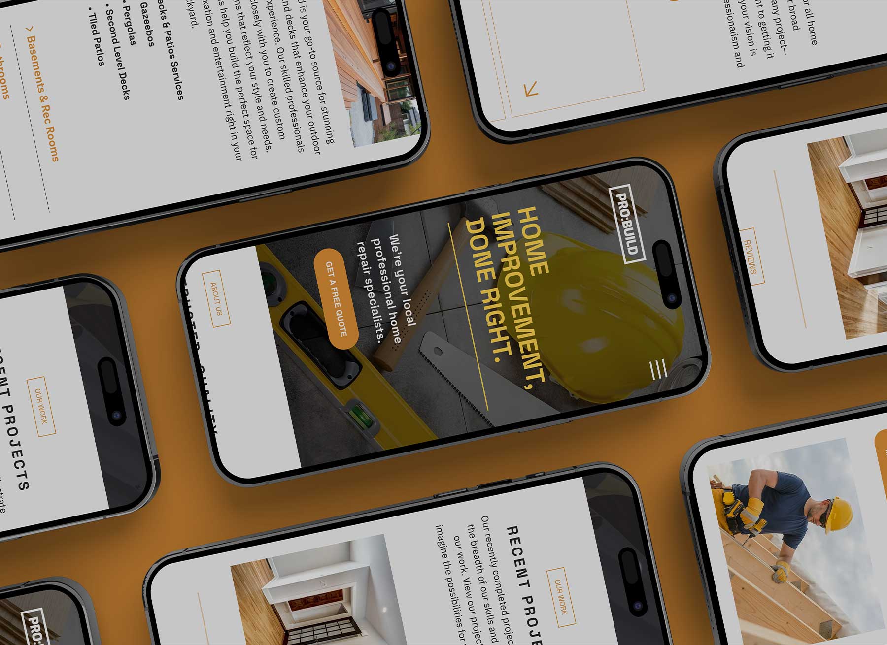 Pro Build website design — professional Wix site for home repair specialists