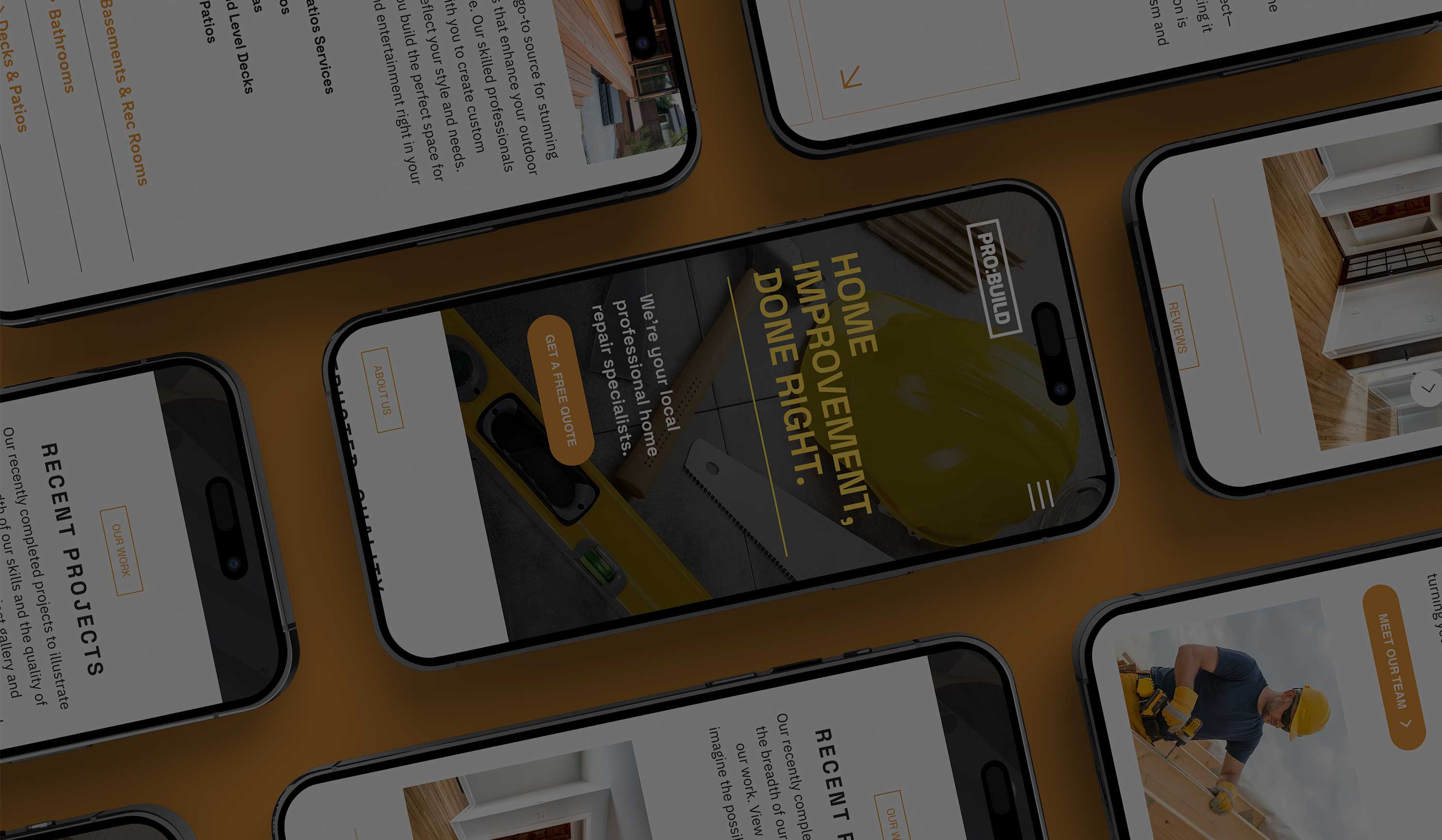 Pro Build website design — professional Wix site for home repair specialists