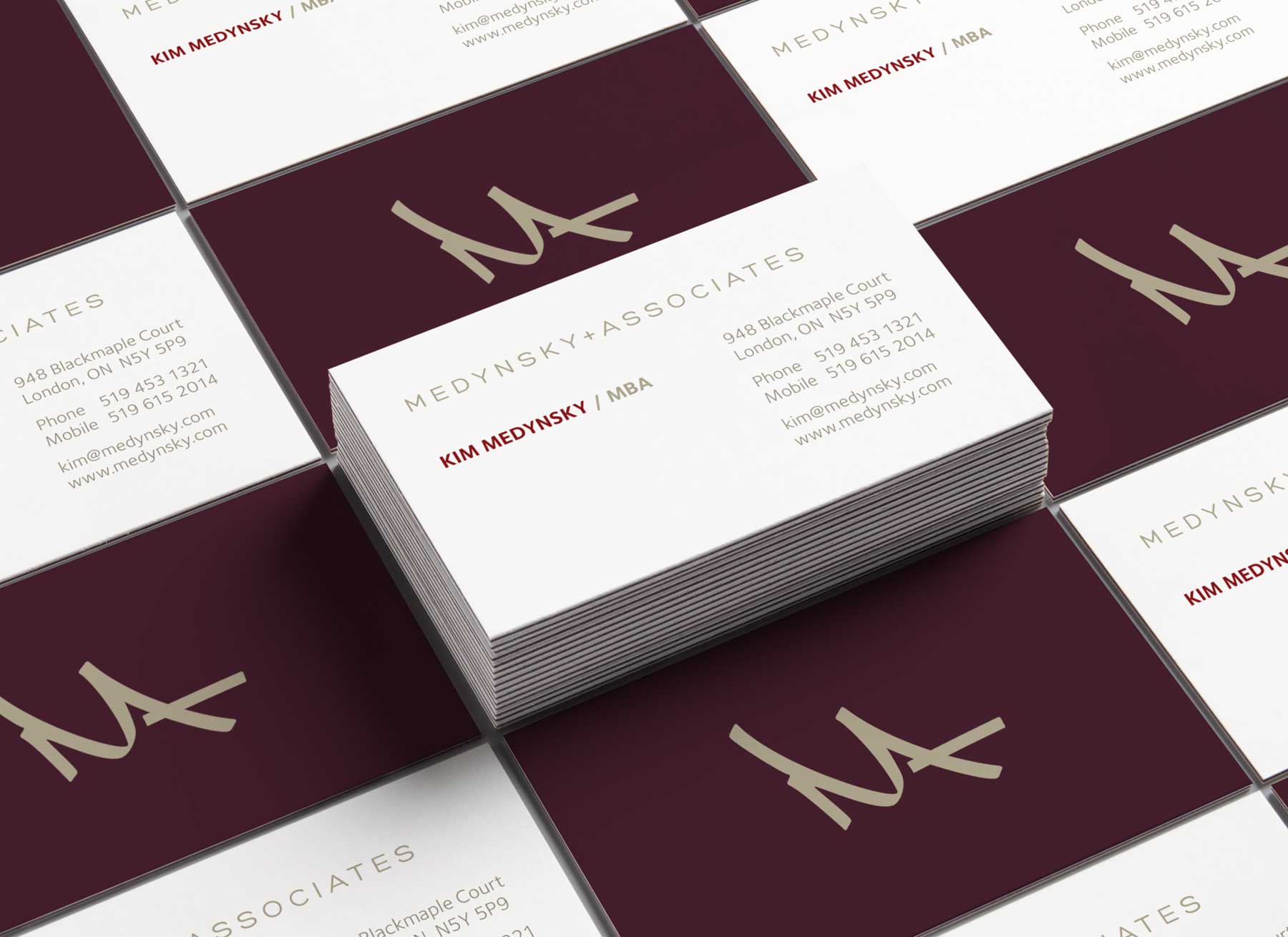 Medynsky & Associates brand identity — refined logo and visual system by Glyphic Design