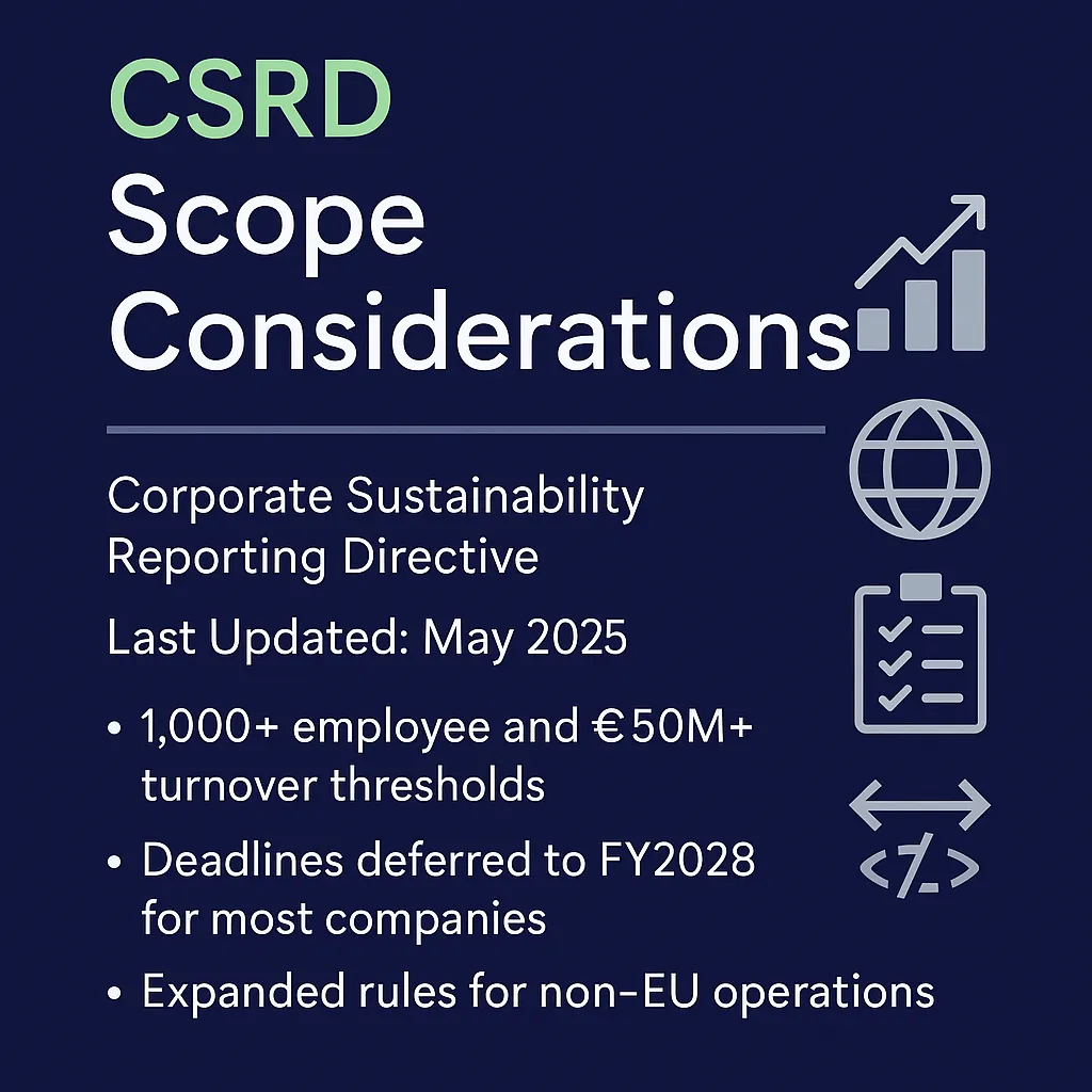 Corporate Sustainability Reporting Directive (CSRD) Scope Considerations