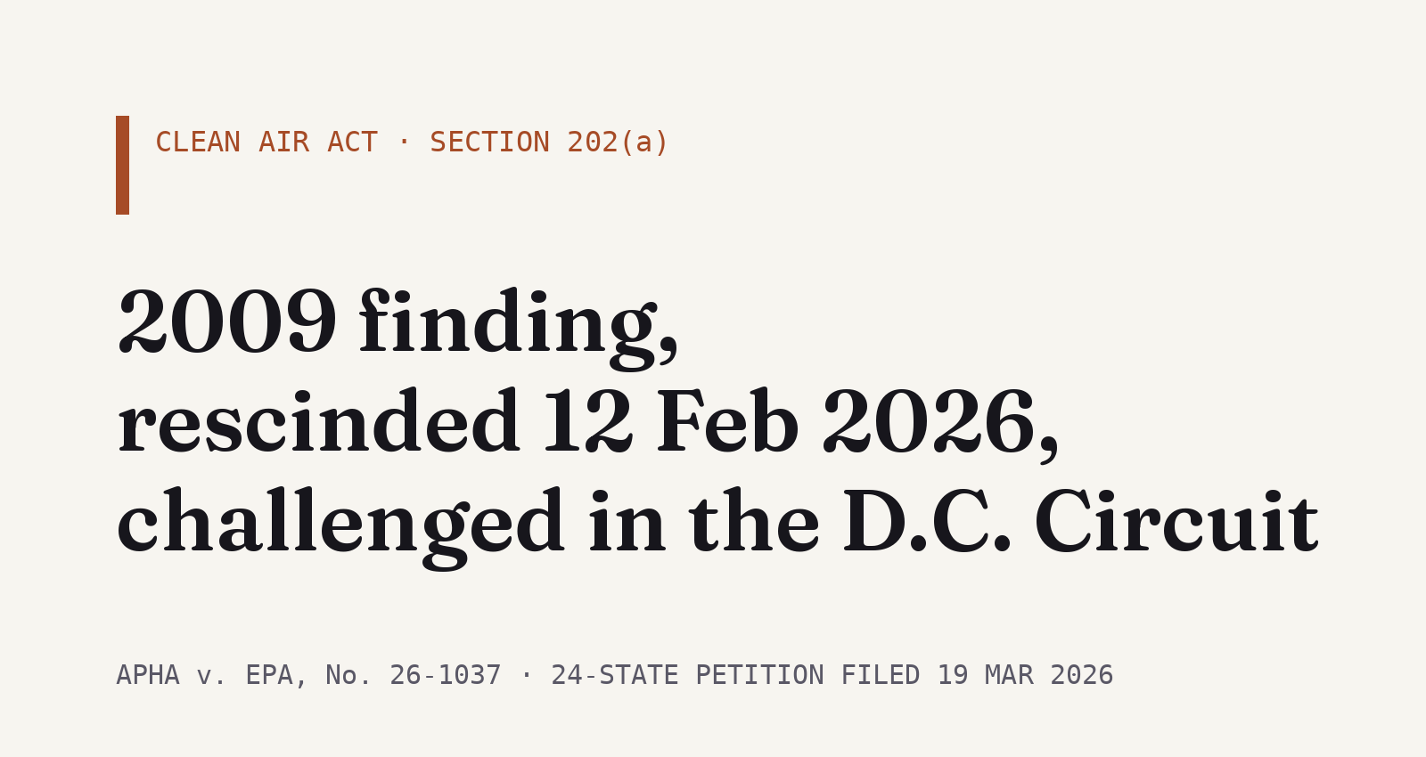EPA Endangerment Finding