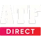 White letters A T F above a red rectangle with the word DIRECT in white.