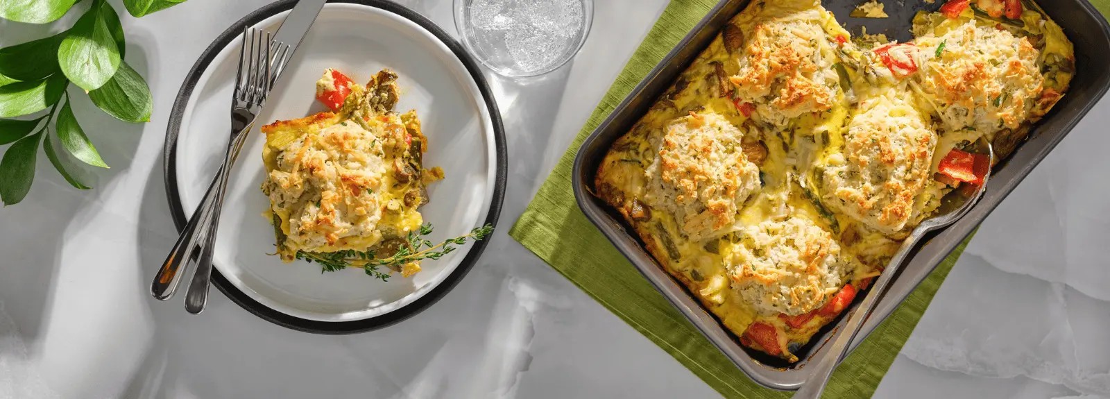 Roasted veggie cobbler