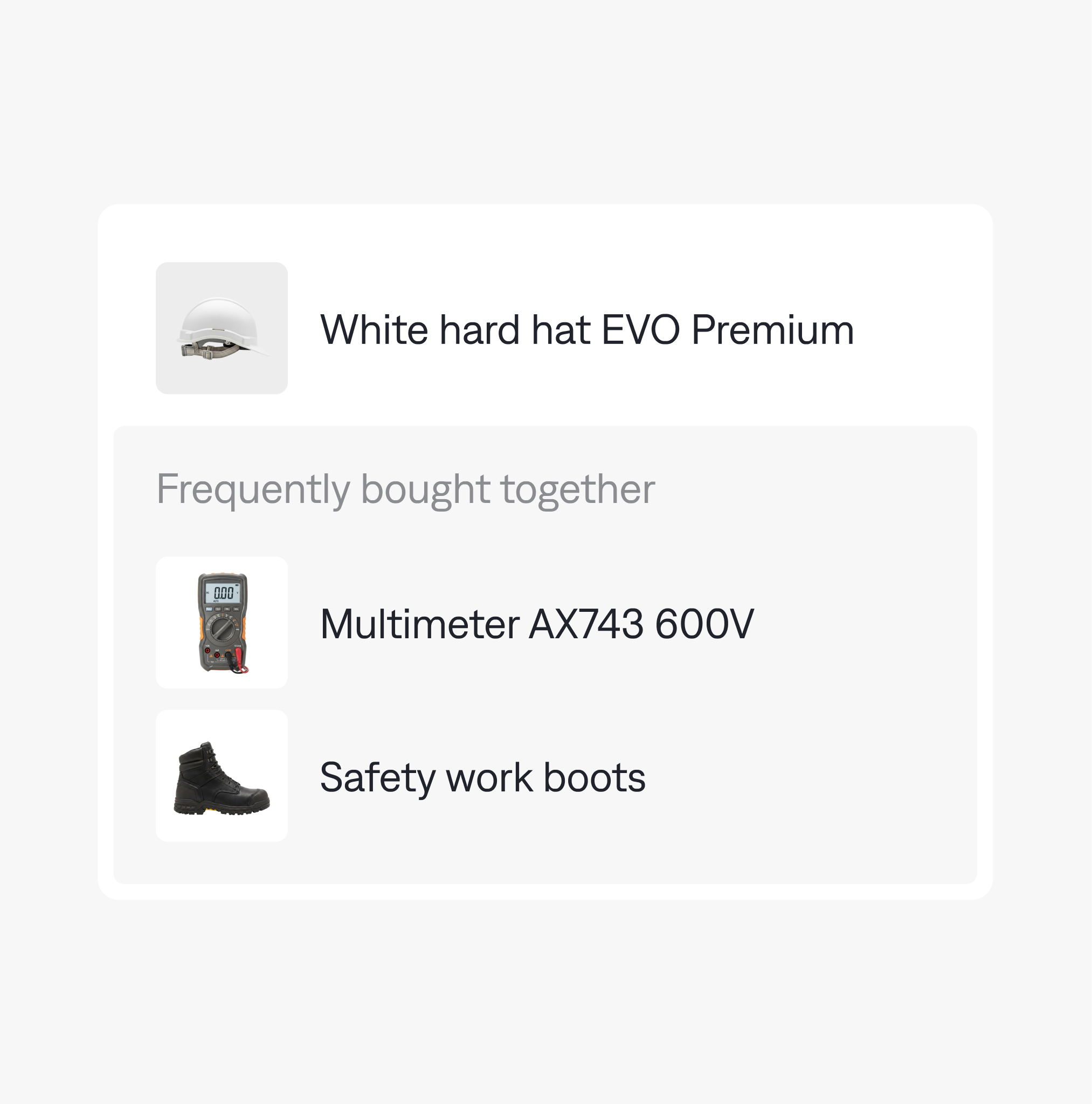 Backend view with rules for accessories, alternatives and related items