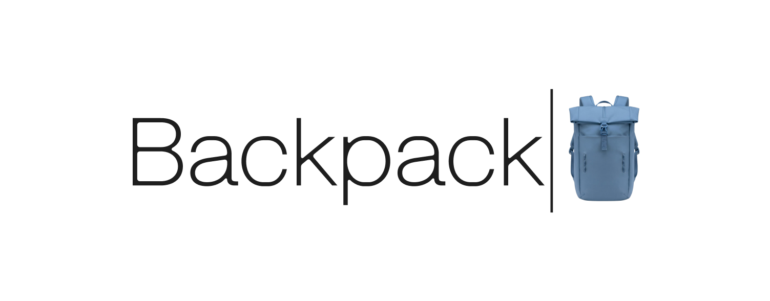Suchfeld mit der Eingabe Backpack und einem passenden Rucksack