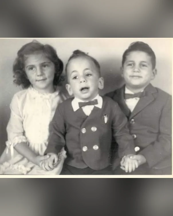 Marshall with his sister and his brother Michael