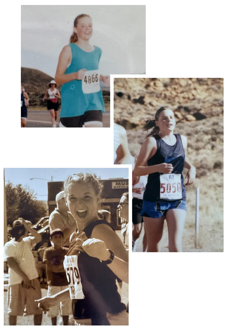 Missy running races as a young girl