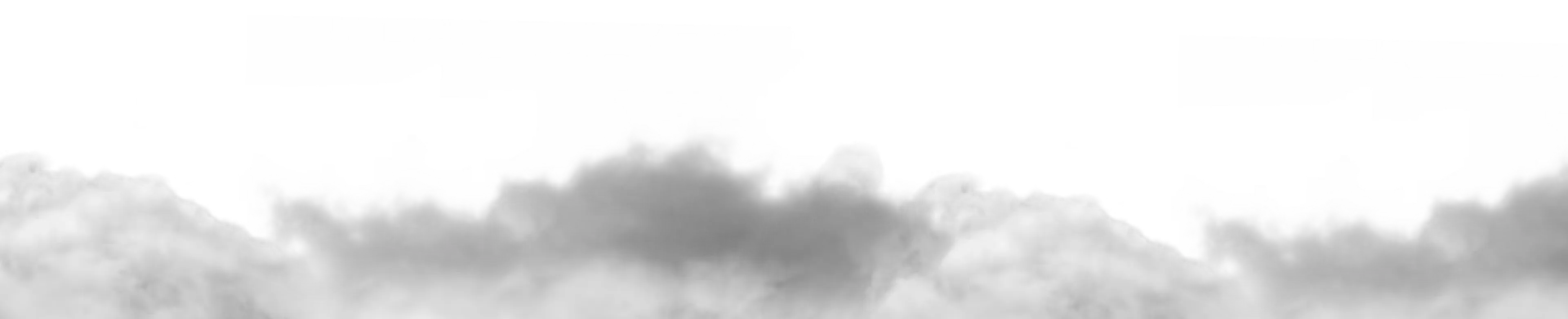 A horizontal row of various clouds against a black background.