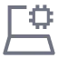 Simple pixel art face with two eyes, a mouth, and a nose on a black and gray background.