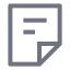Icon of a document with a folded corner and a smaller folded page outline on the right side.