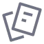 Icons of two overlapping documents, one with a chart or graph symbol.