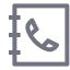 Icon of a phone handset with the letters f and a beside it.