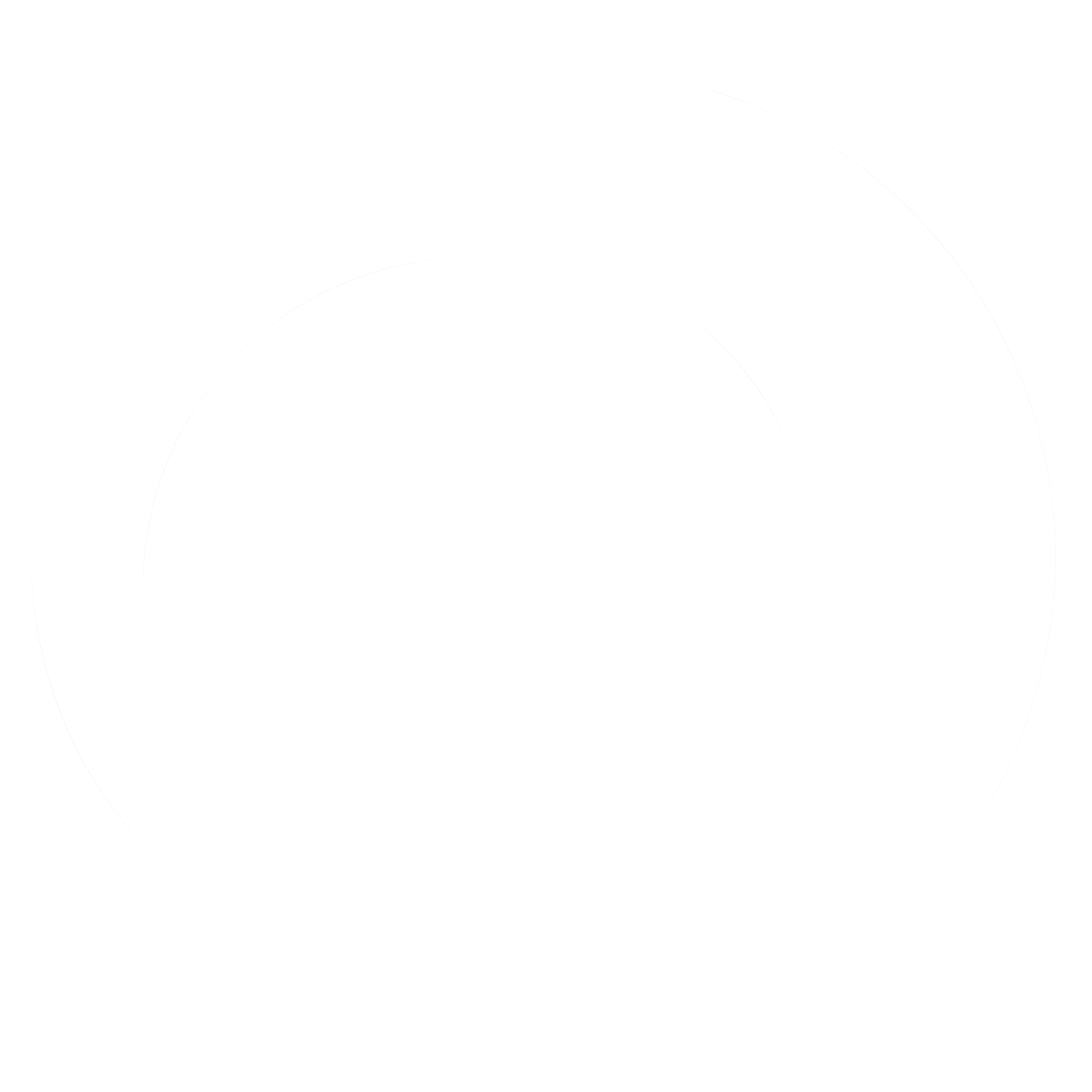 White abstract circular lines on black background forming a swirl pattern.