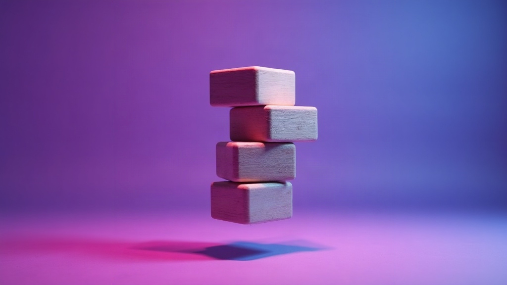 Cubes en bois empilés illustrant les limites du régime micro-entreprise