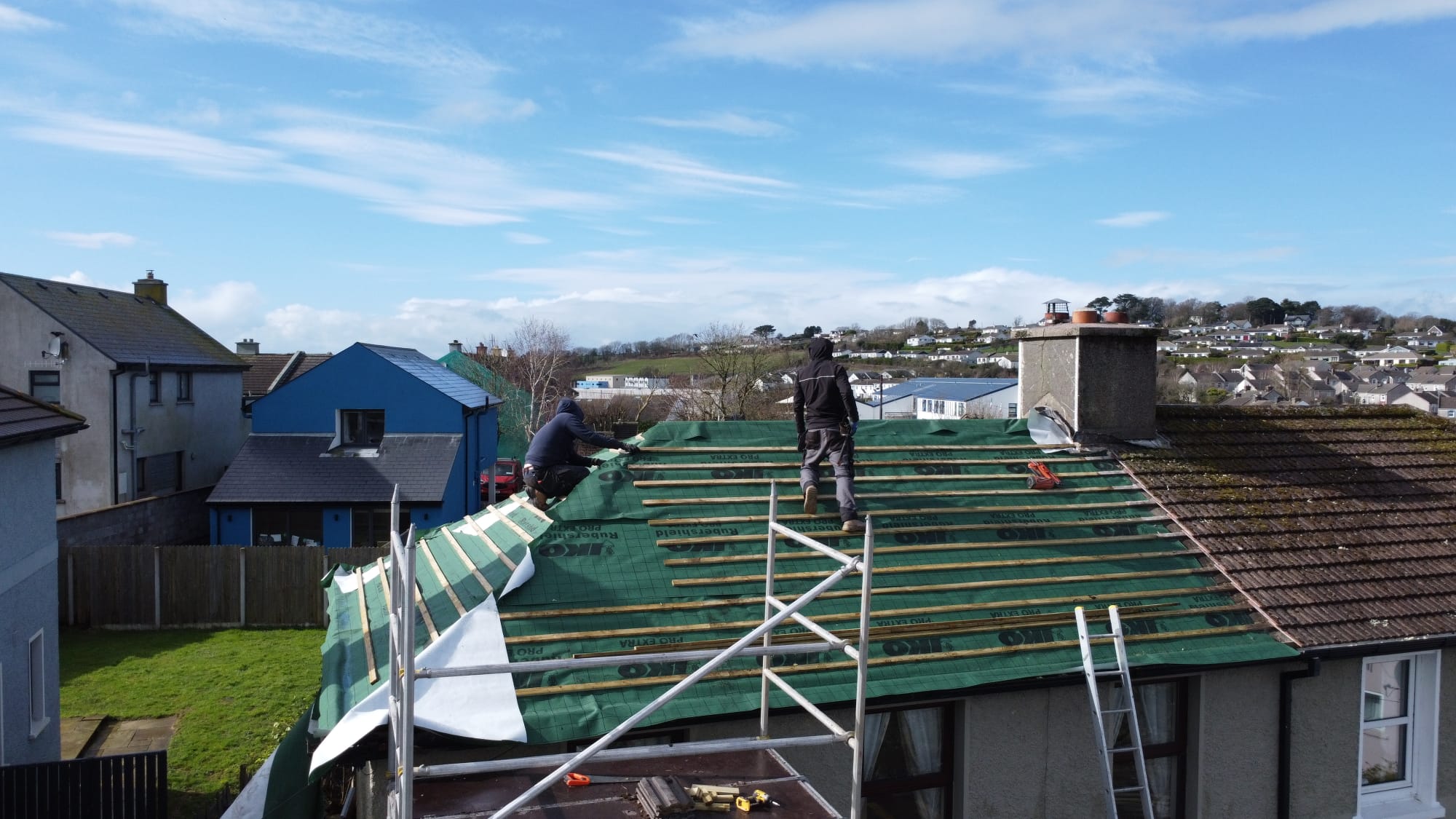 Drone roof inspection carried out by Overhaul Roofing