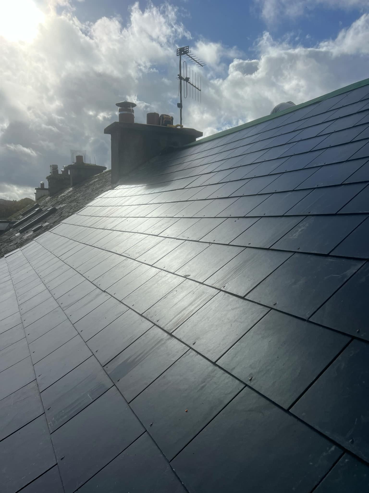Overhaul Roofing crew member carrying out quality roofing work in Cork