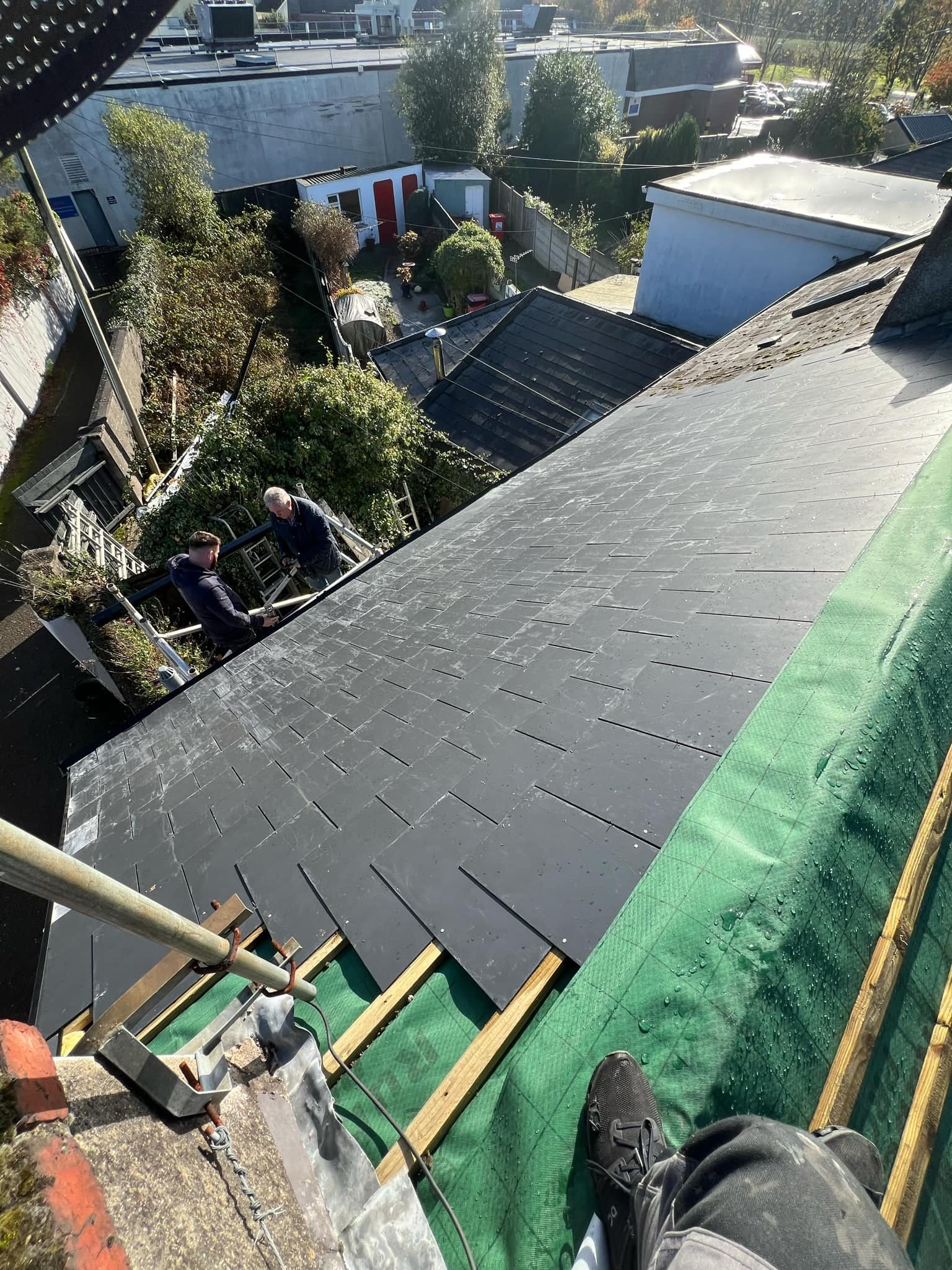 Overhaul Roofing team completing final checks on site