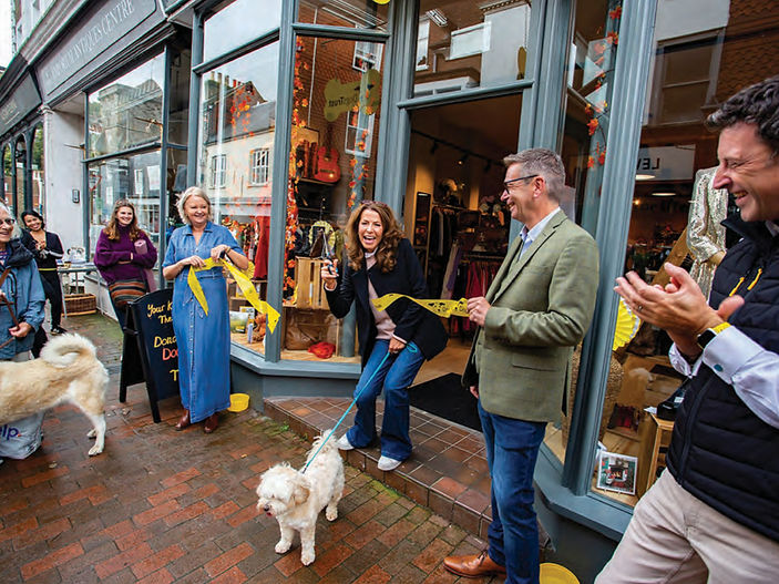 Celebrity Opens New Dogs Trust Boutique Charity Shop in East Sussex