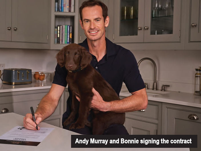Andy Murray's puppy Bonnie stars in Purina PRO PLAN deal