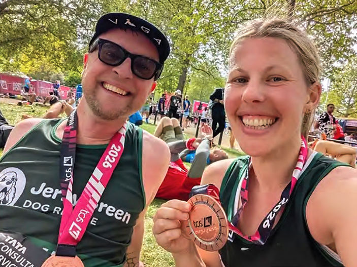 Jerry Green Dog Rescue's London Marathon fundraisers raise nearly £9,000