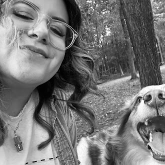 Eleni with her dog, Joji!
