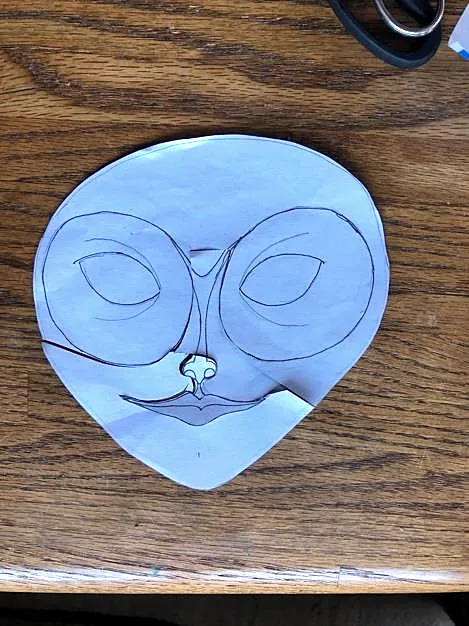 A face, drawn