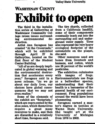 Newspaper clipping, Exhibit to open