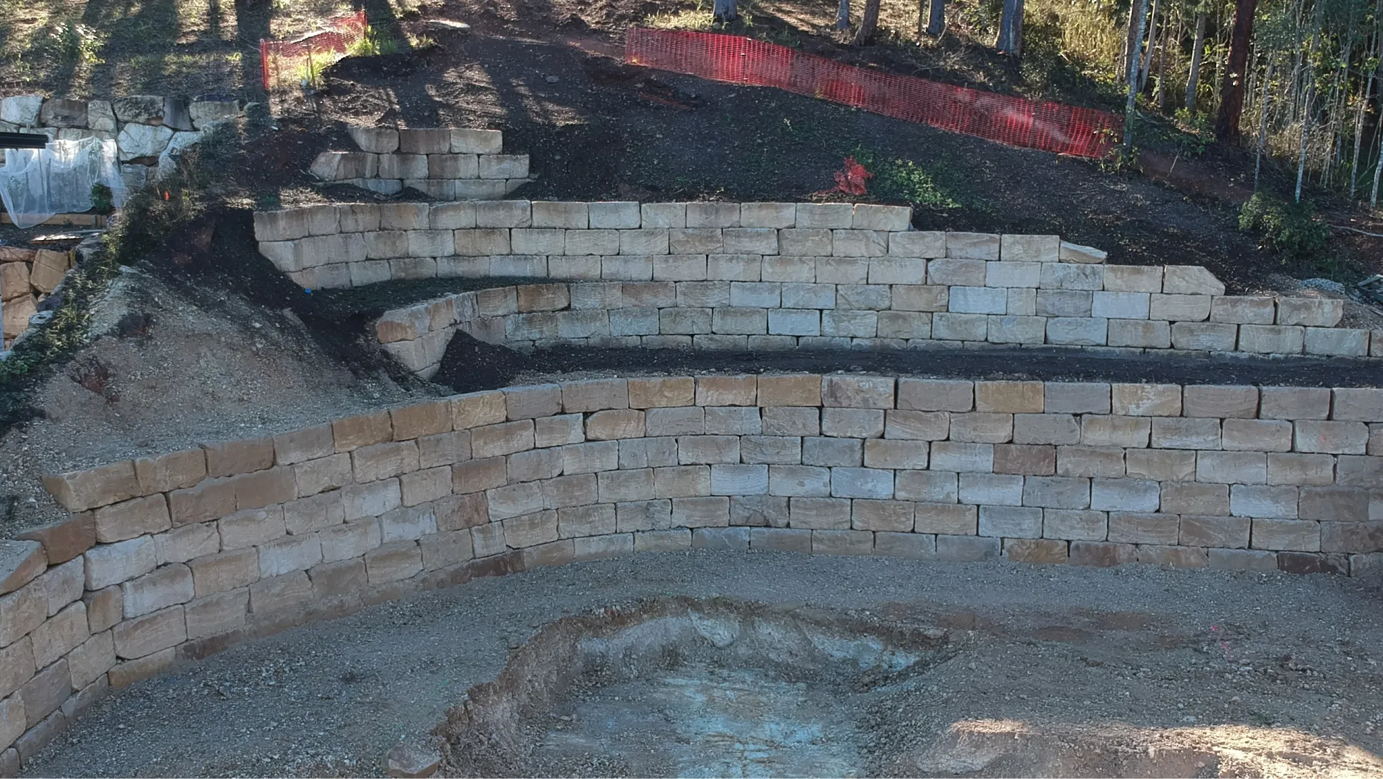 Boulder Wall constructed in Brisbane