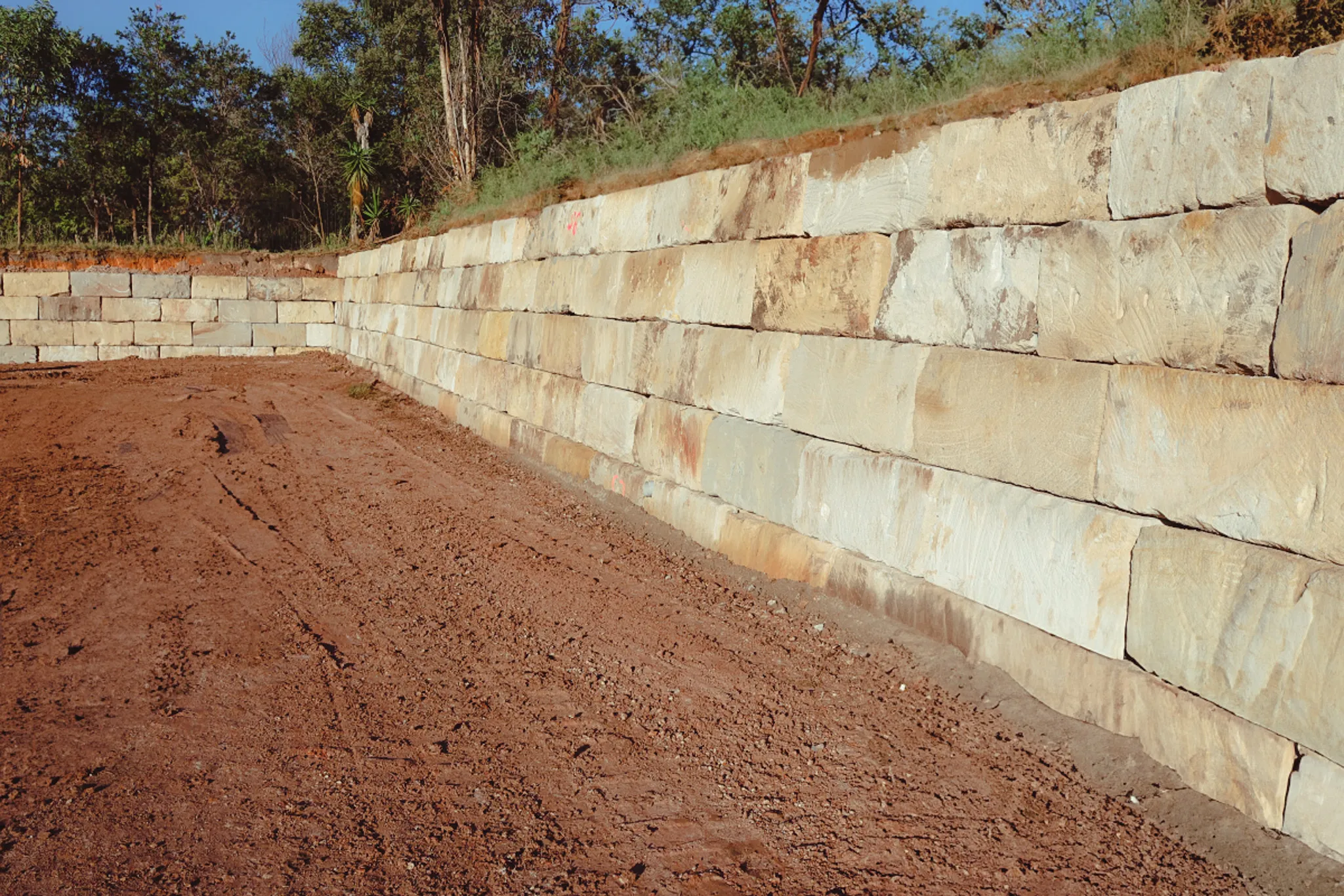 Engineered Sandstone Boulder Retaining Walls in Brisbane