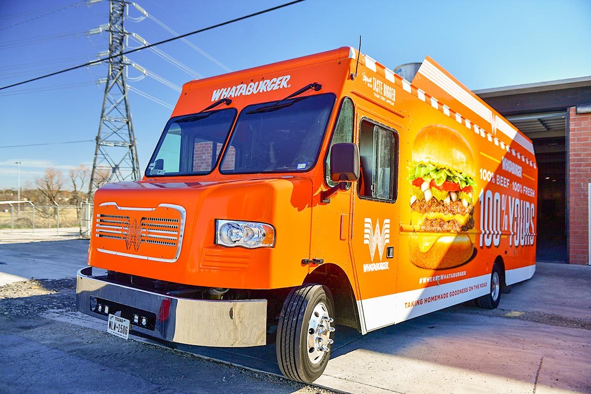 Completed wrapped food truck