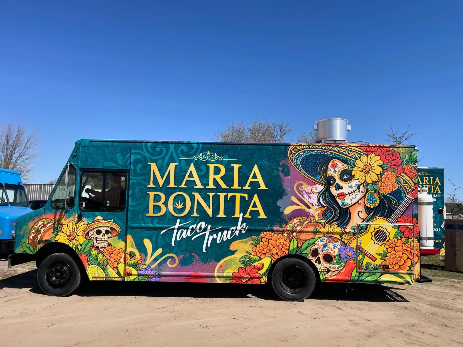 Completed Caliente food truck side view
