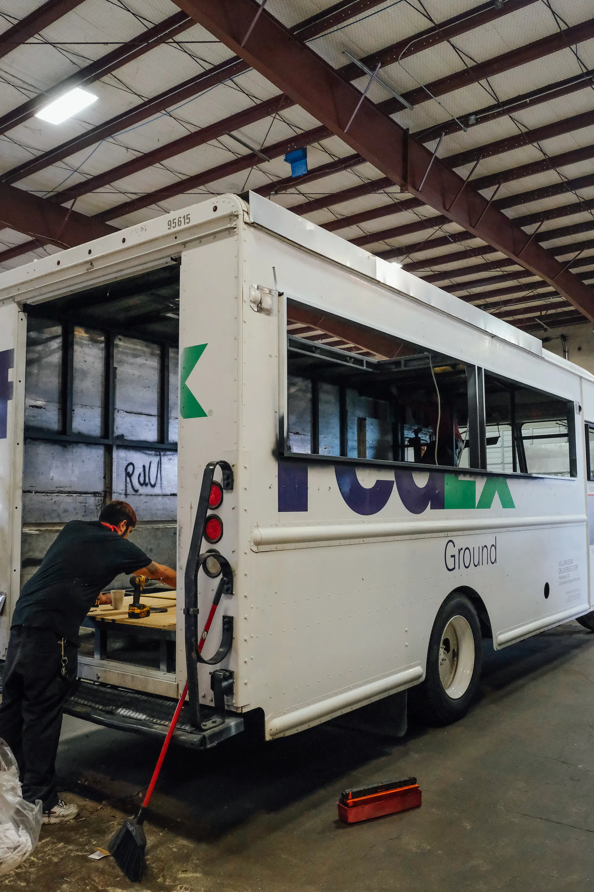 Food truck equipment installation detail