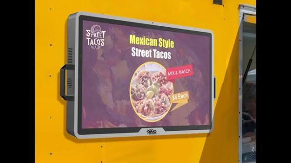 Food truck layout planning for menu display placement